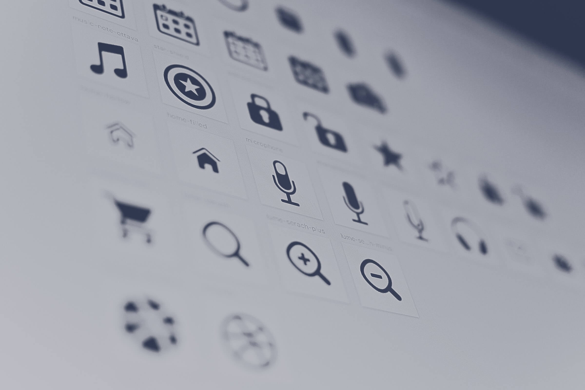 Icons auf einem Bildschirm