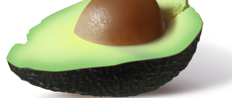 Aufgeschnittene Avocado