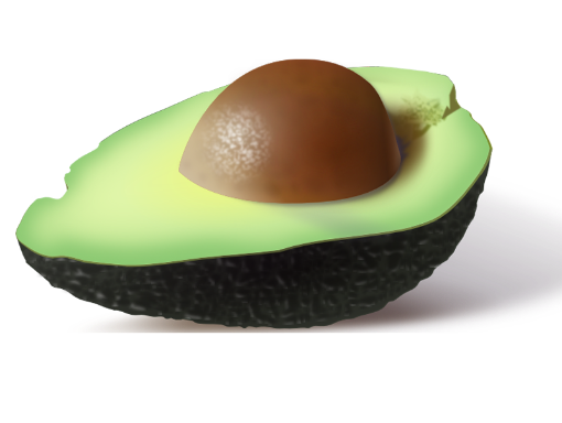 Aufgeschnittene Avocado