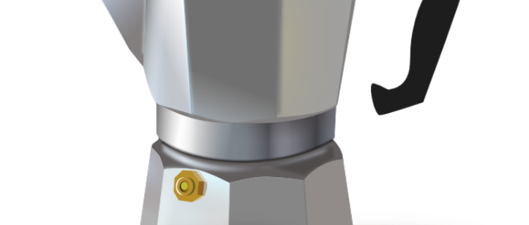 Kaffeekanne aus Metall