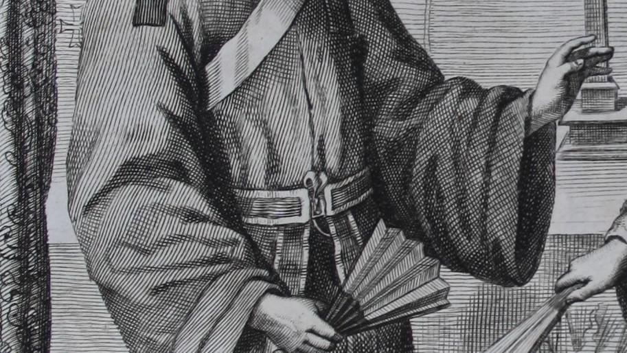 Matteo Ricci aus Athansius Kircher, China monumentis illustrata Amsterdam 1667 (Martinus-Bibliothek Mainz, 16/789)