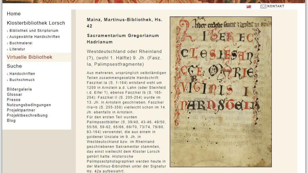 Virt Bib Kloster Lorsch Hs 42 Teil 1